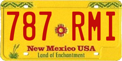 NM license plate 787RMI