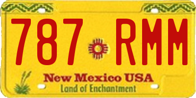 NM license plate 787RMM