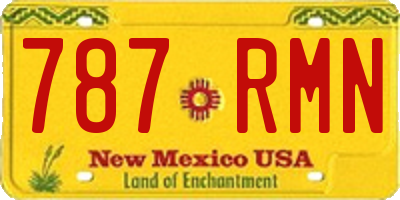 NM license plate 787RMN