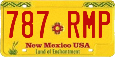NM license plate 787RMP