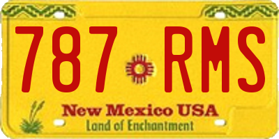 NM license plate 787RMS