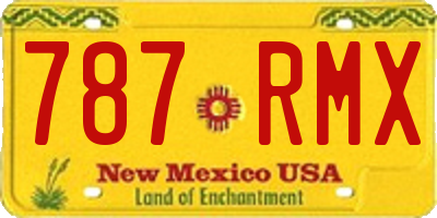 NM license plate 787RMX