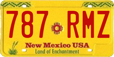 NM license plate 787RMZ