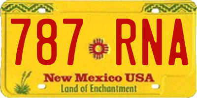 NM license plate 787RNA