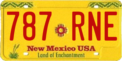 NM license plate 787RNE