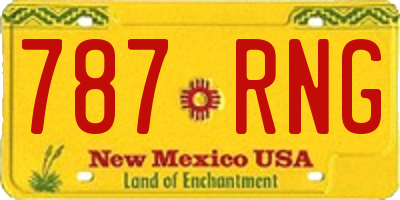 NM license plate 787RNG