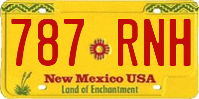 NM license plate 787RNH
