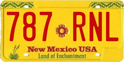 NM license plate 787RNL
