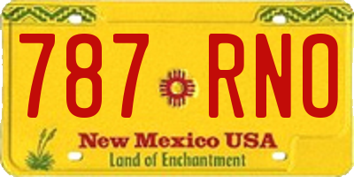 NM license plate 787RNO