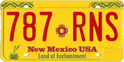 NM license plate 787RNS