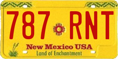 NM license plate 787RNT