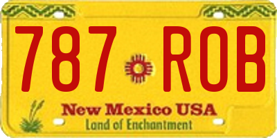 NM license plate 787ROB