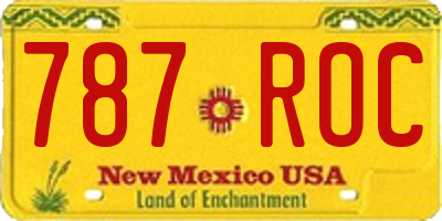 NM license plate 787ROC