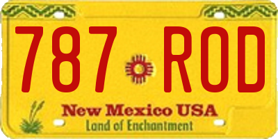 NM license plate 787ROD