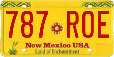 NM license plate 787ROE