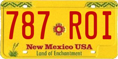 NM license plate 787ROI