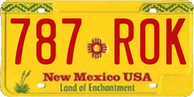 NM license plate 787ROK