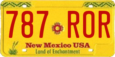 NM license plate 787ROR