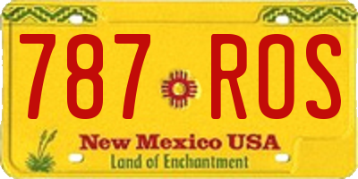NM license plate 787ROS