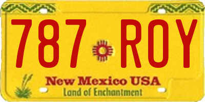 NM license plate 787ROY