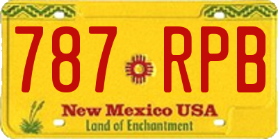 NM license plate 787RPB
