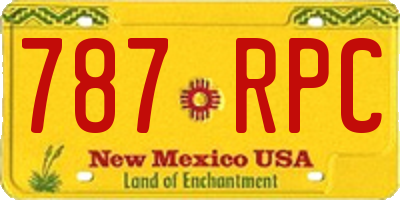 NM license plate 787RPC