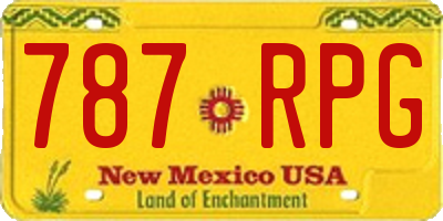 NM license plate 787RPG