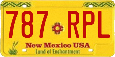 NM license plate 787RPL