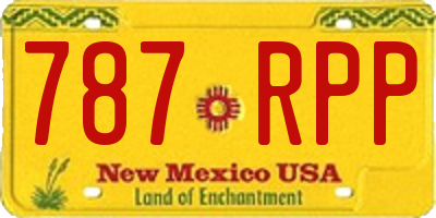 NM license plate 787RPP