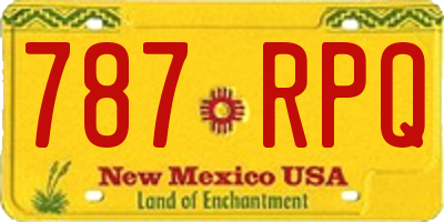 NM license plate 787RPQ