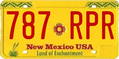 NM license plate 787RPR
