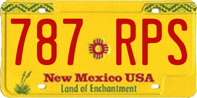 NM license plate 787RPS