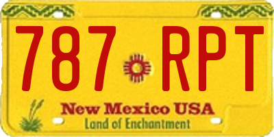 NM license plate 787RPT