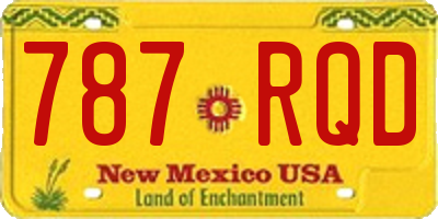 NM license plate 787RQD