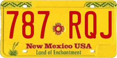 NM license plate 787RQJ