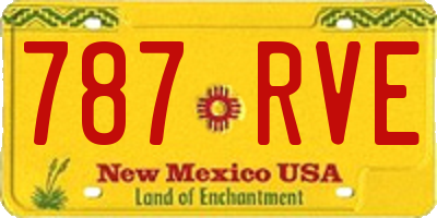 NM license plate 787RVE