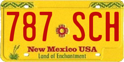 NM license plate 787SCH