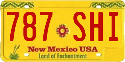 NM license plate 787SHI