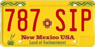 NM license plate 787SIP