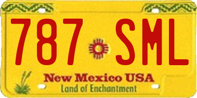 NM license plate 787SML