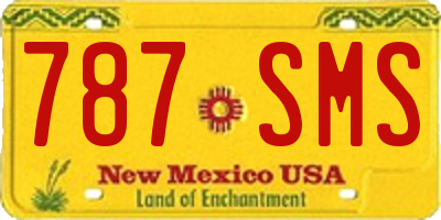 NM license plate 787SMS