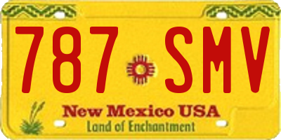 NM license plate 787SMV
