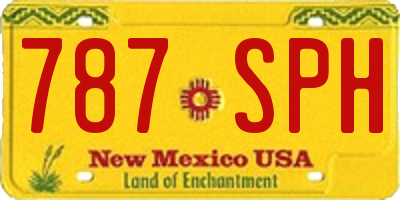 NM license plate 787SPH