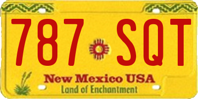 NM license plate 787SQT