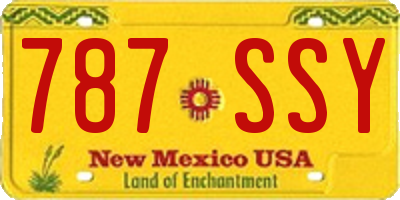NM license plate 787SSY