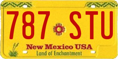 NM license plate 787STU