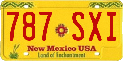 NM license plate 787SXI