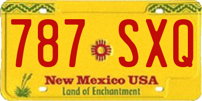 NM license plate 787SXQ