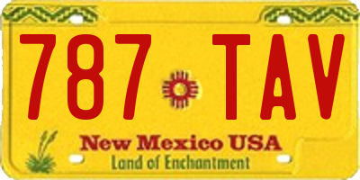 NM license plate 787TAV