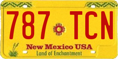 NM license plate 787TCN
